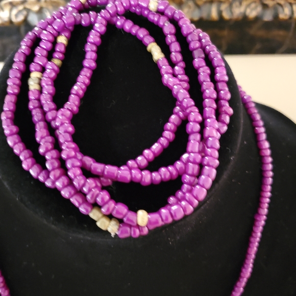 PURPLE BEAUTY NECKLACE & BRACELET SET - Picture 6 of 12